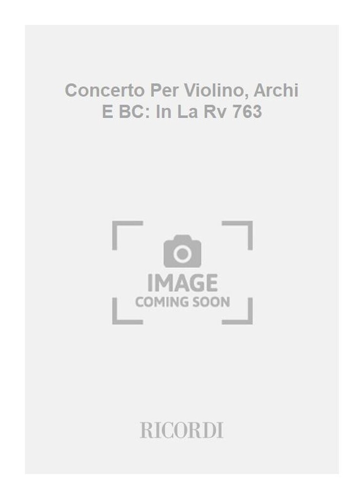 Concerti Per Vl., Archi E B.C.: